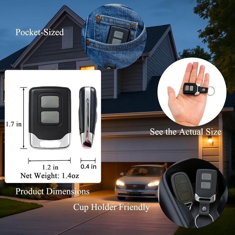 LongCtrl 3 Replacement for Genie & Overhead Door Garage Door Opener Remote G3T-R G3T-BX G3T-A,only Compatible with All Intellicode Genie Overhead Garage Openers from 1995 - Image 5